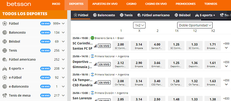 betsson futbol para apostar a lo grande